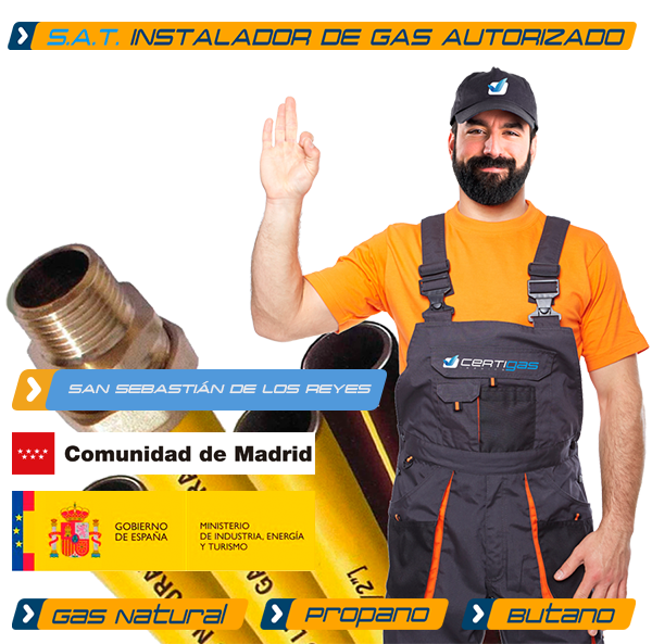 Instalador autorizado de Gas Natural en San Sebastián de los Reyes