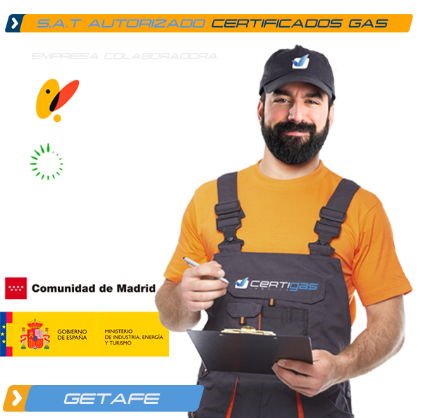 certificado de gas natural en Getafe
